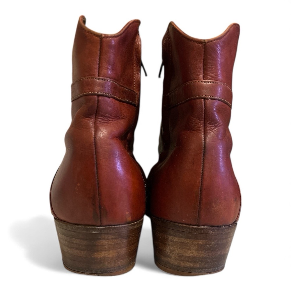 Vintage Florsheim Imperial Men's Leather Ankle Boots, Brown Men's – Size 9.5D - Picture 3 of 7